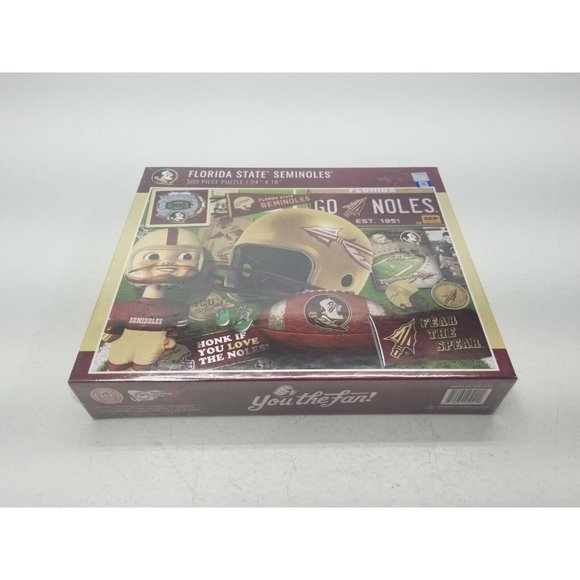 Florida Seminoles 500 Piece Puzzle 24"x18" Fear The Spear Nole Helmet Stadium A4 - Picture 9 of 10